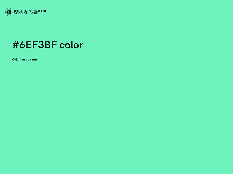 #6EF3BF color image