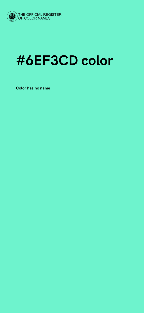 #6EF3CD color image