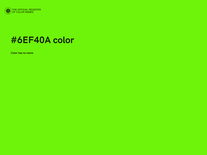 #6EF40A color image