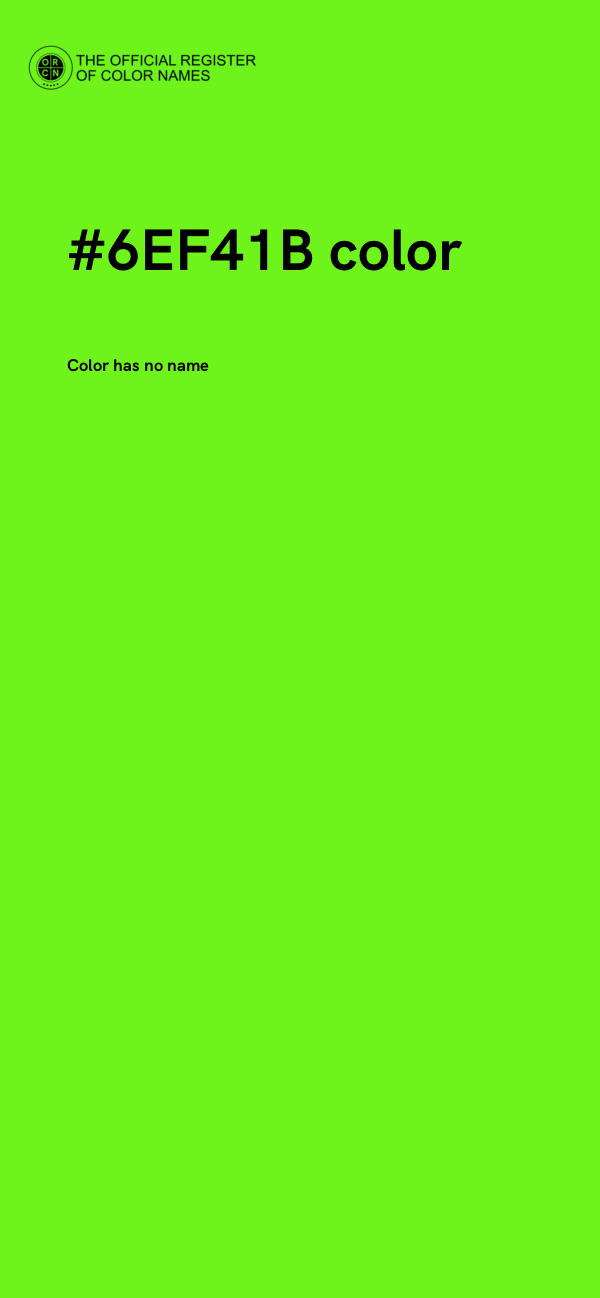 #6EF41B color image