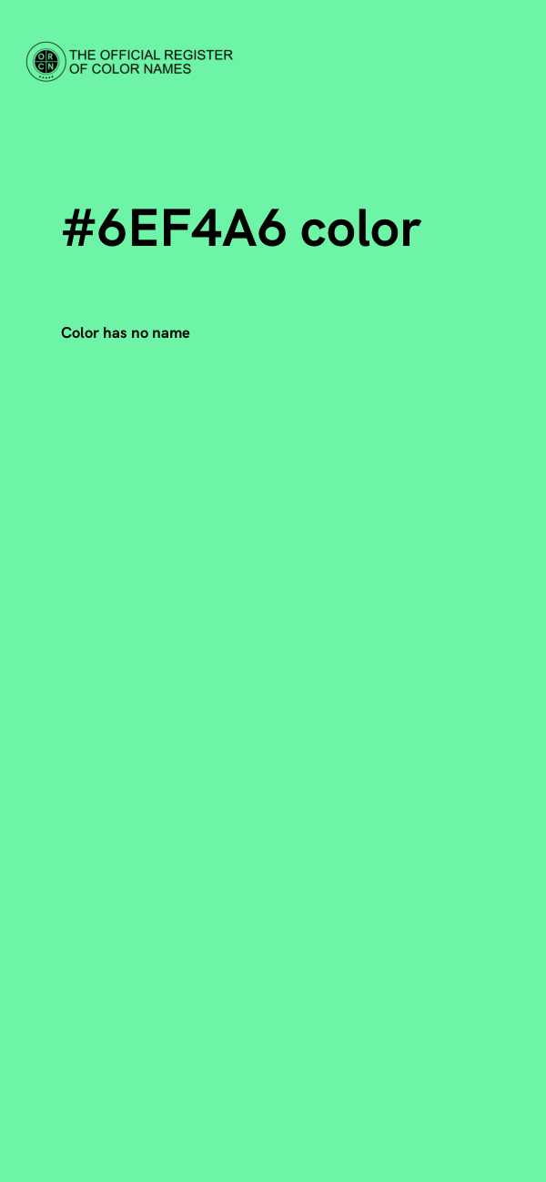 #6EF4A6 color image
