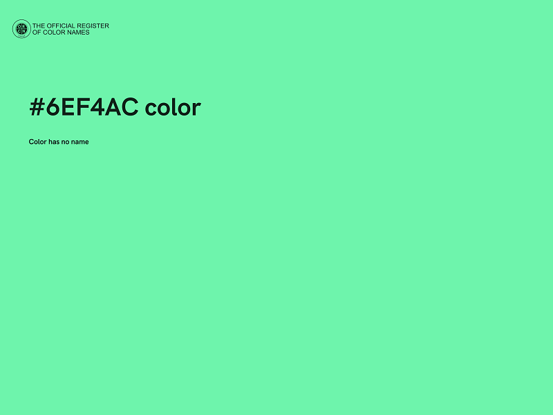 #6EF4AC color image