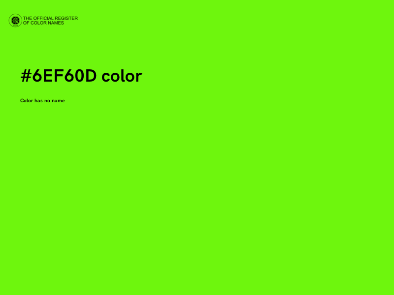 #6EF60D color image