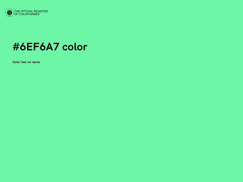 #6EF6A7 color image