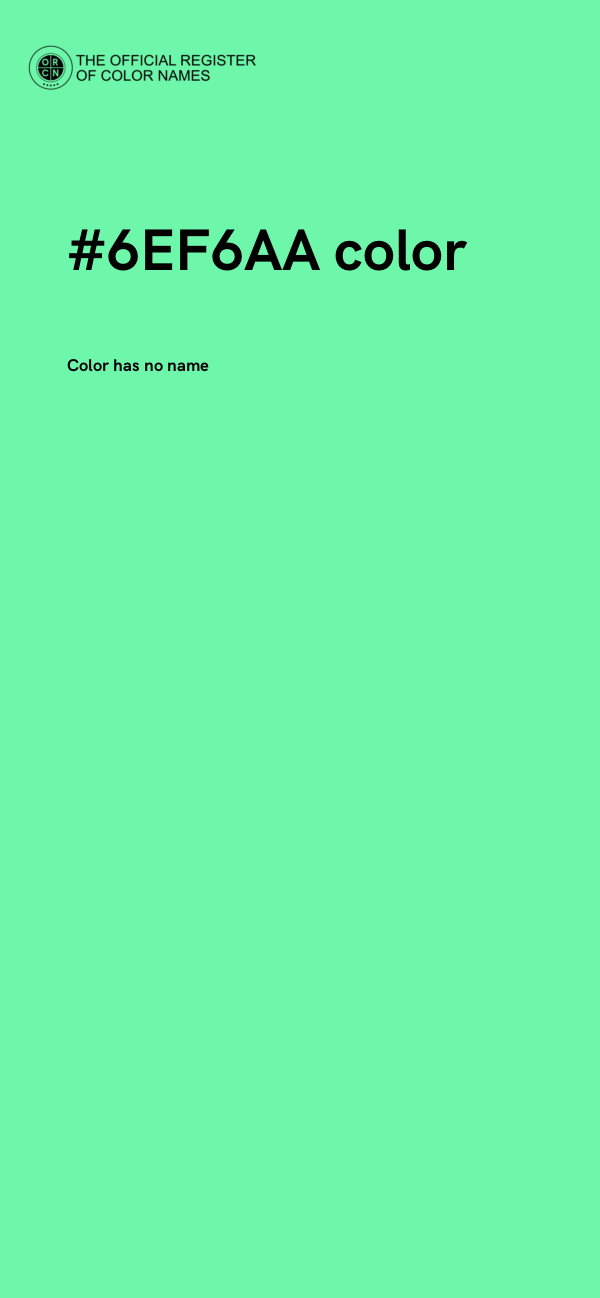 #6EF6AA color image
