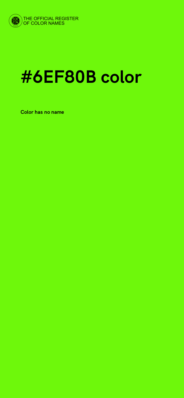 #6EF80B color image