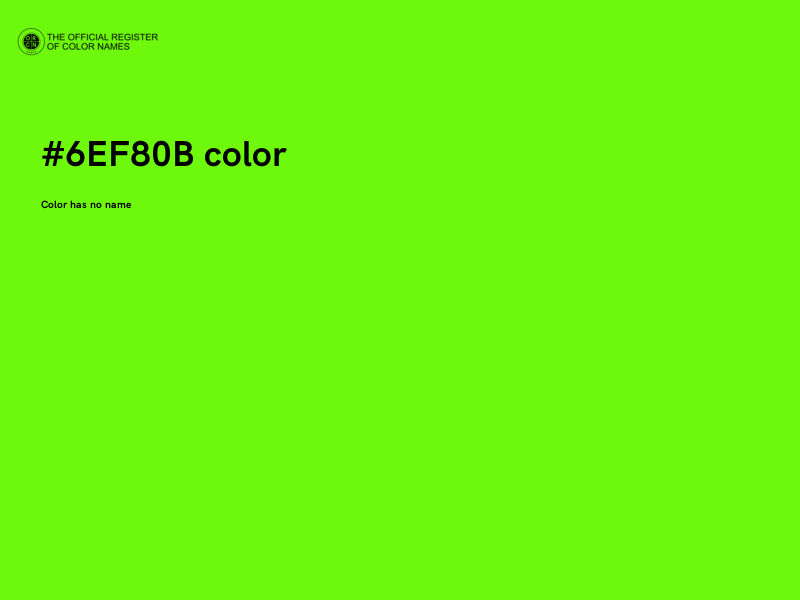 #6EF80B color image