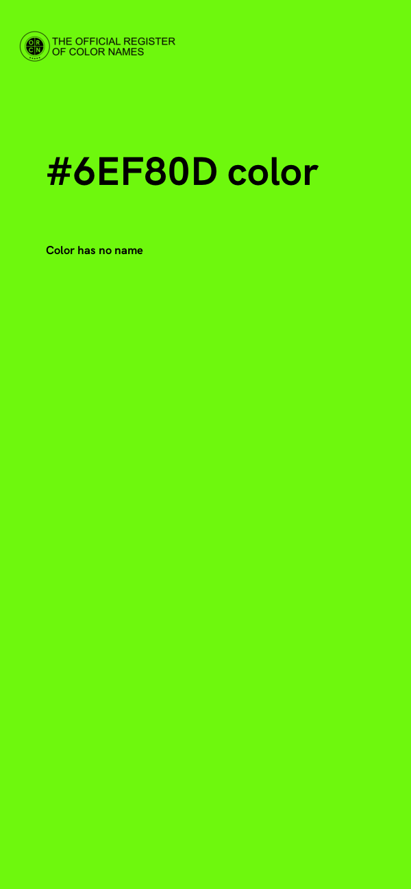 #6EF80D color image