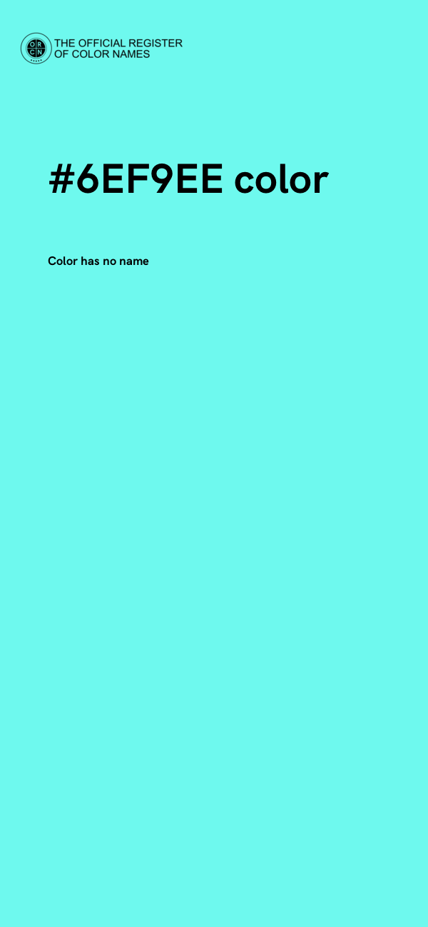 #6EF9EE color image