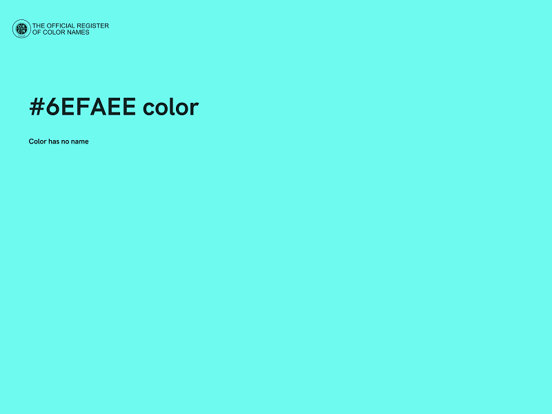 #6EFAEE color image