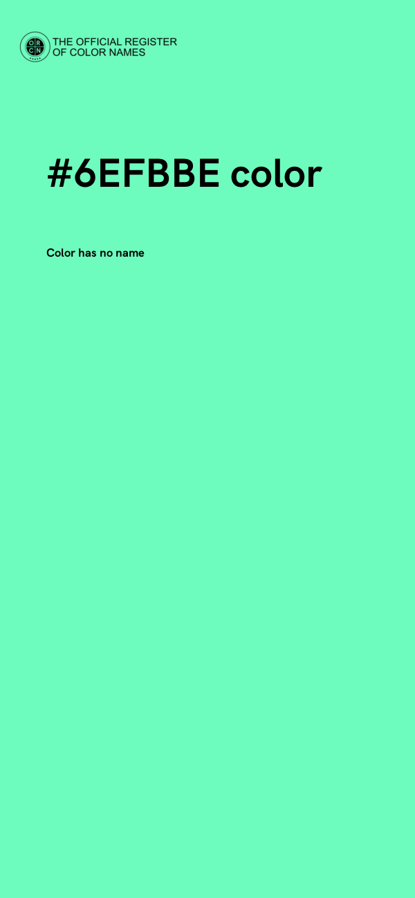 #6EFBBE color image