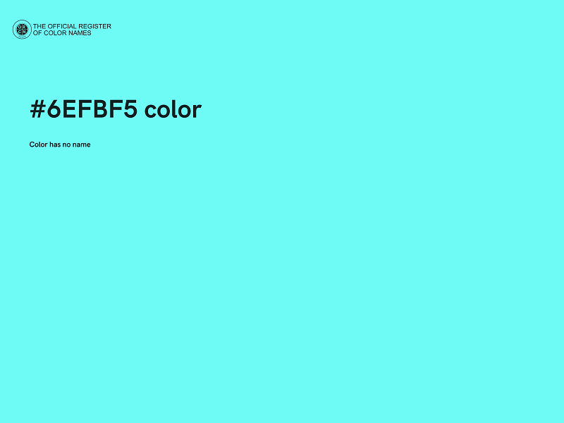 #6EFBF5 color image