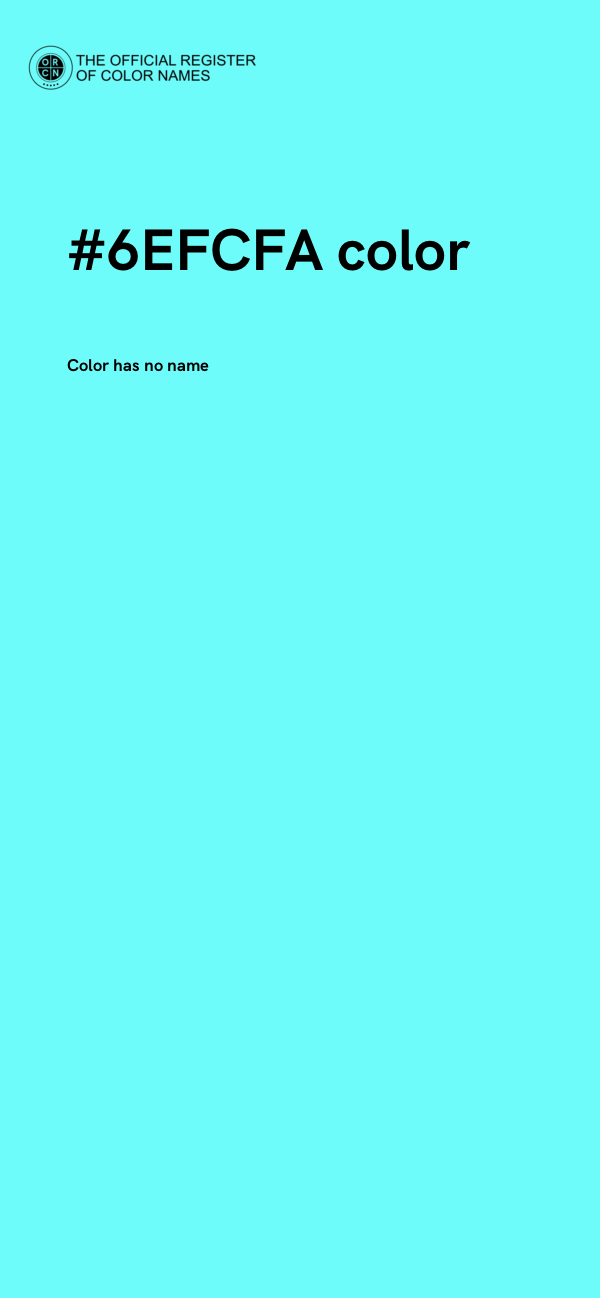 #6EFCFA color image