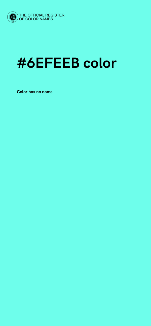 #6EFEEB color image