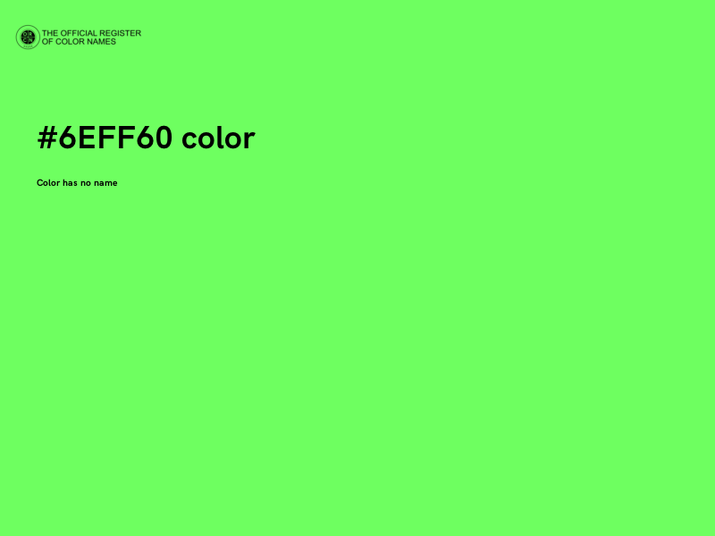 #6EFF60 color image
