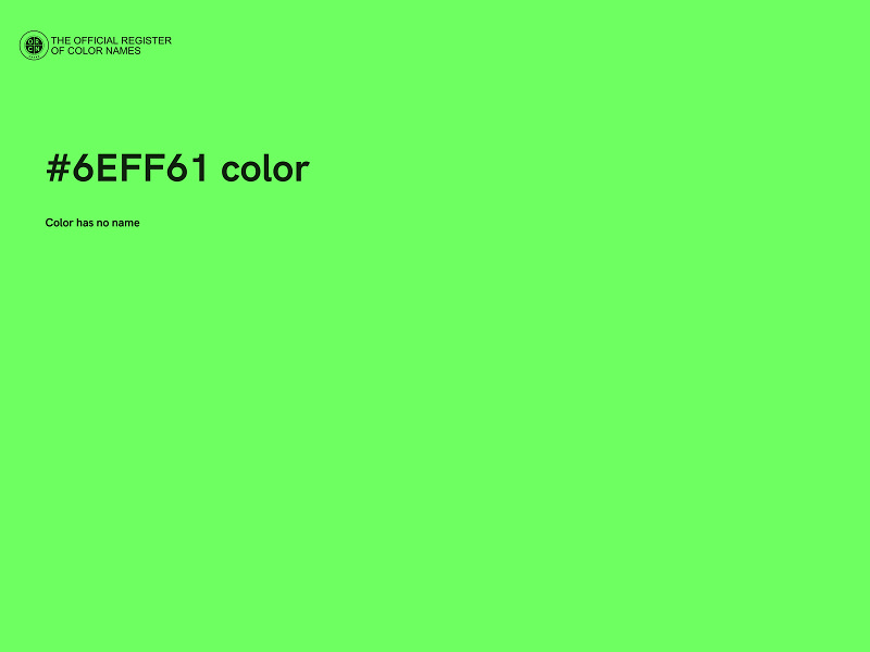 #6EFF61 color image