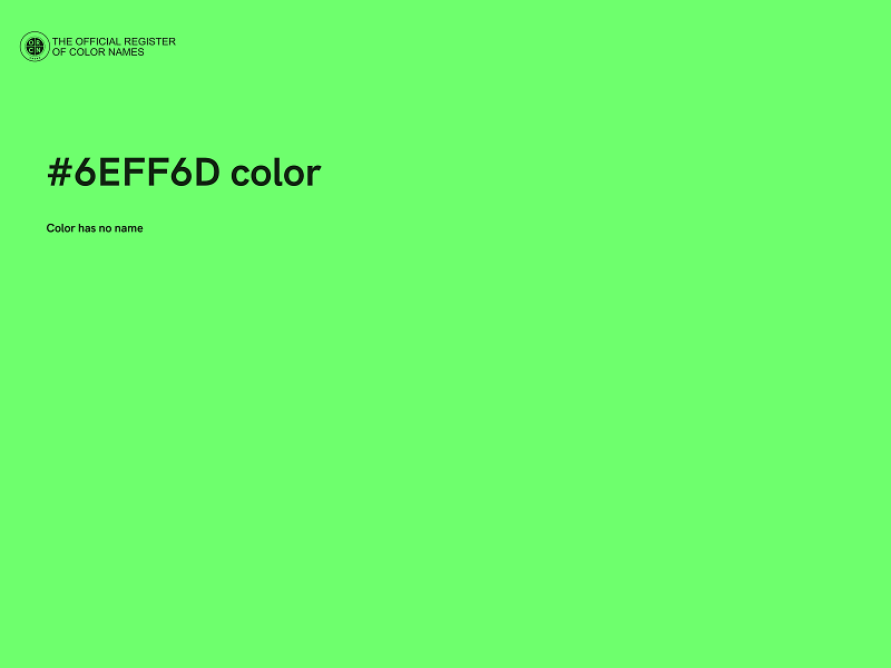 #6EFF6D color image