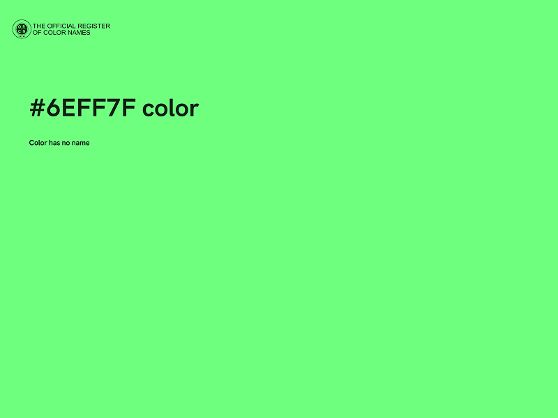 #6EFF7F color image