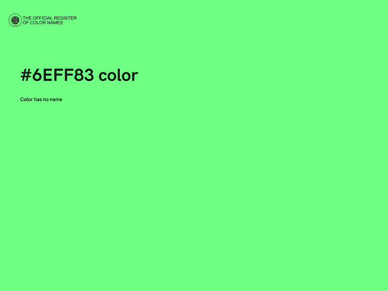 #6EFF83 color image