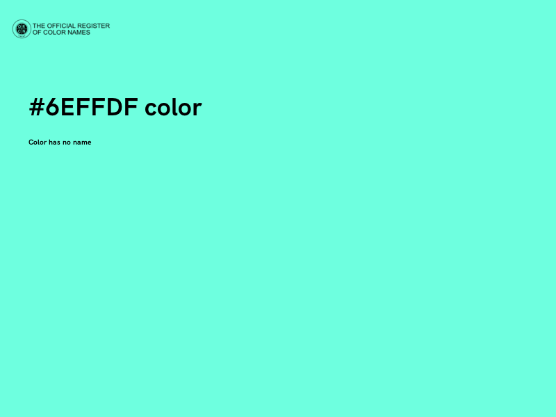 #6EFFDF color image