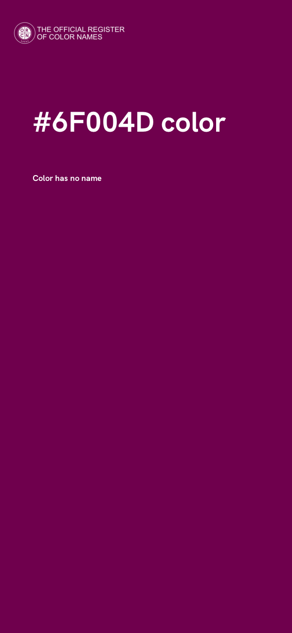 #6F004D color image