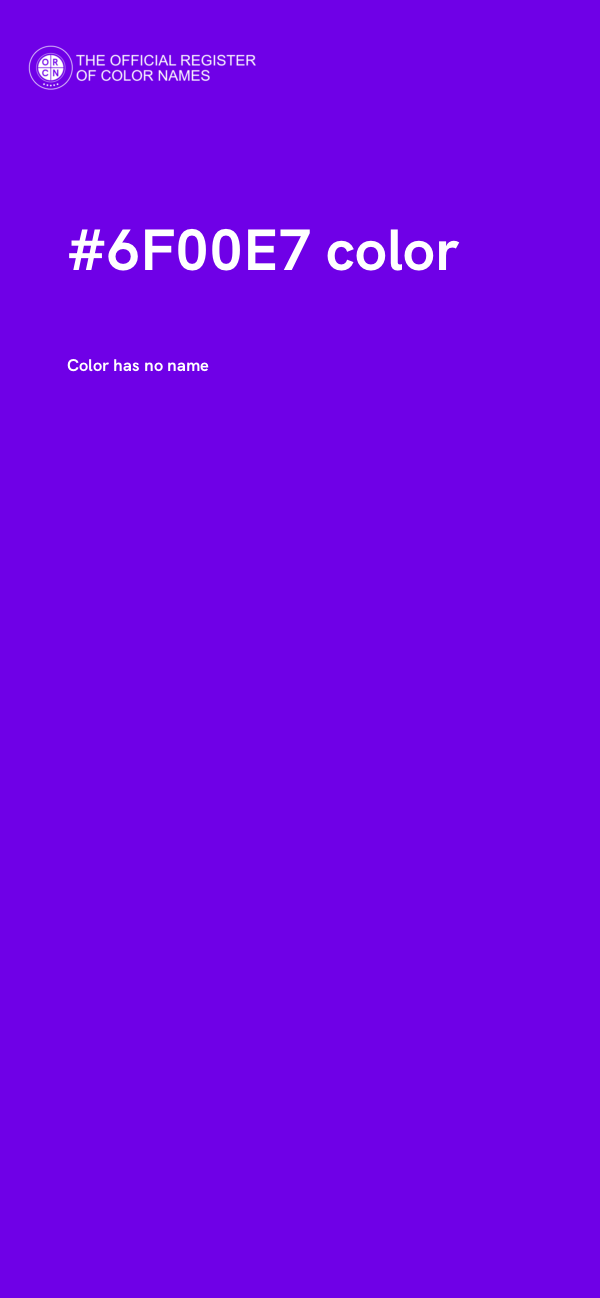 #6F00E7 color image