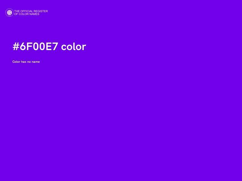 #6F00E7 color image