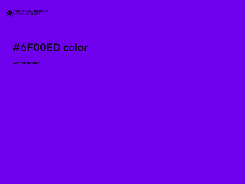 #6F00ED color image