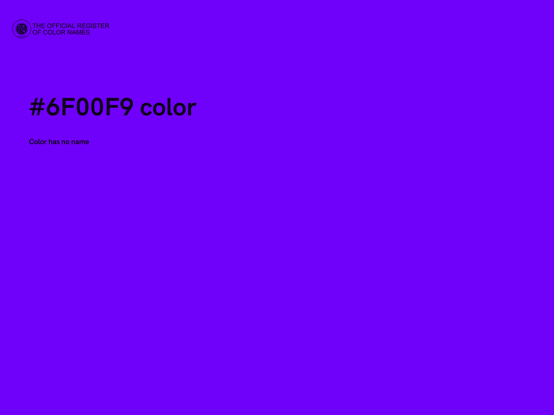 #6F00F9 color image