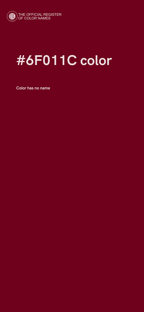 #6F011C color image