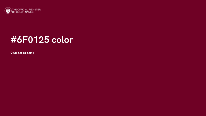 #6F0125 color image