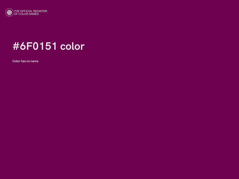 #6F0151 color image