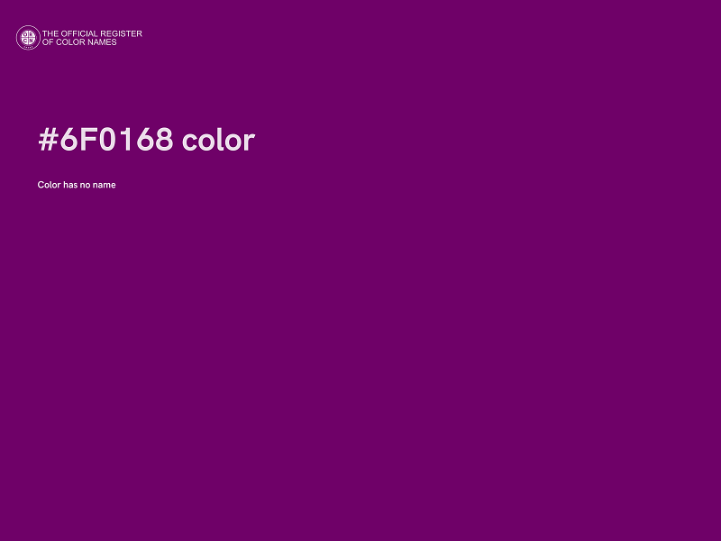 #6F0168 color image