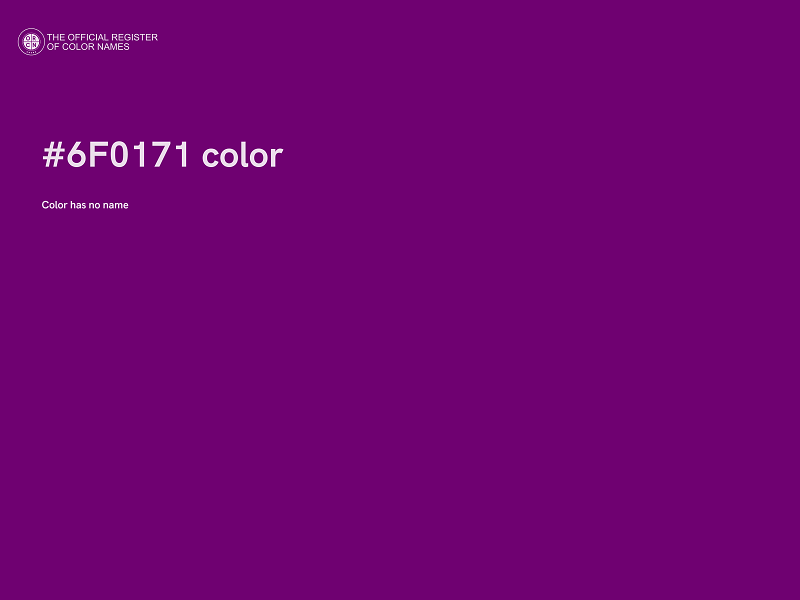 #6F0171 color image