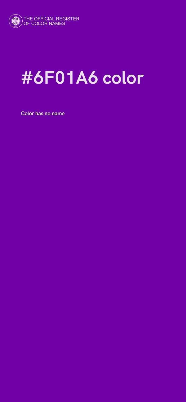 #6F01A6 color image