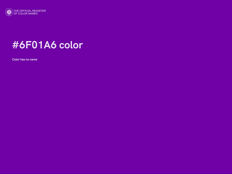 #6F01A6 color image