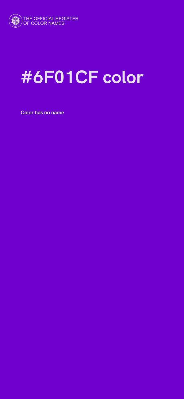 #6F01CF color image