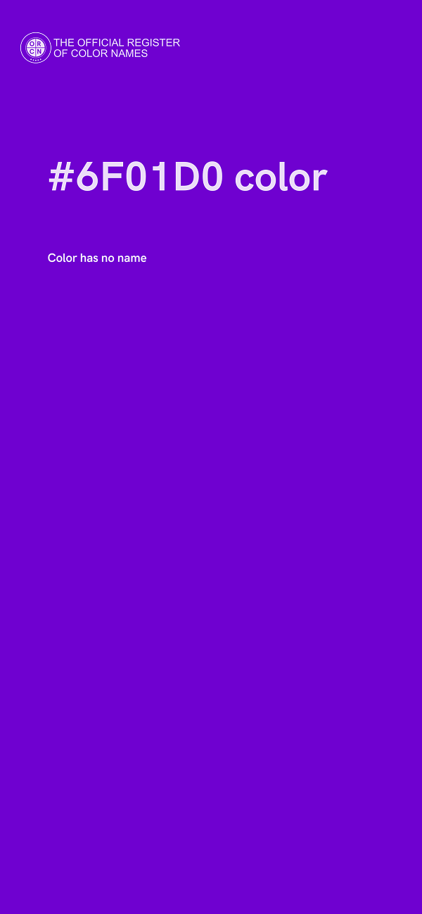 #6F01D0 color image