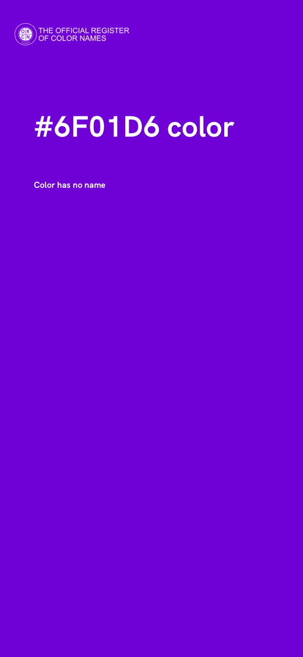 #6F01D6 color image