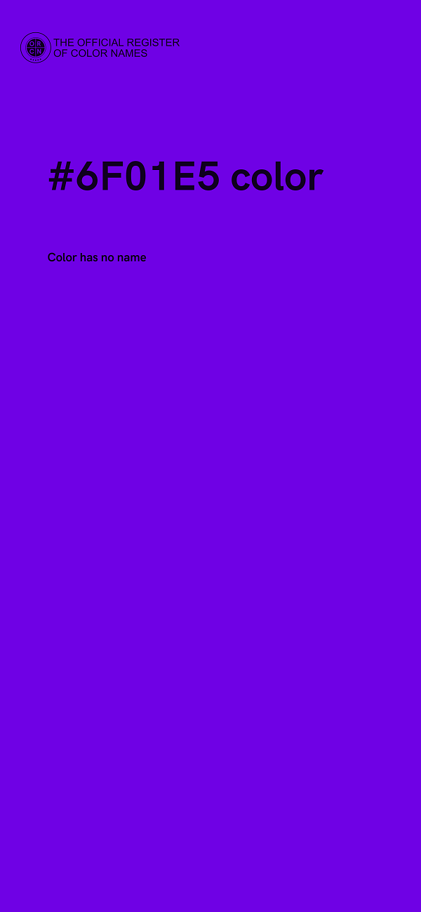 #6F01E5 color image
