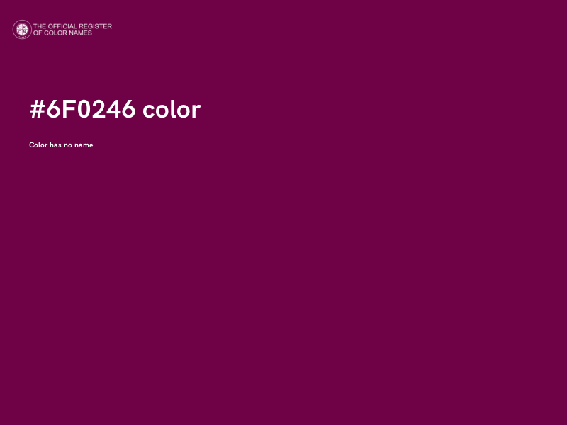 #6F0246 color image