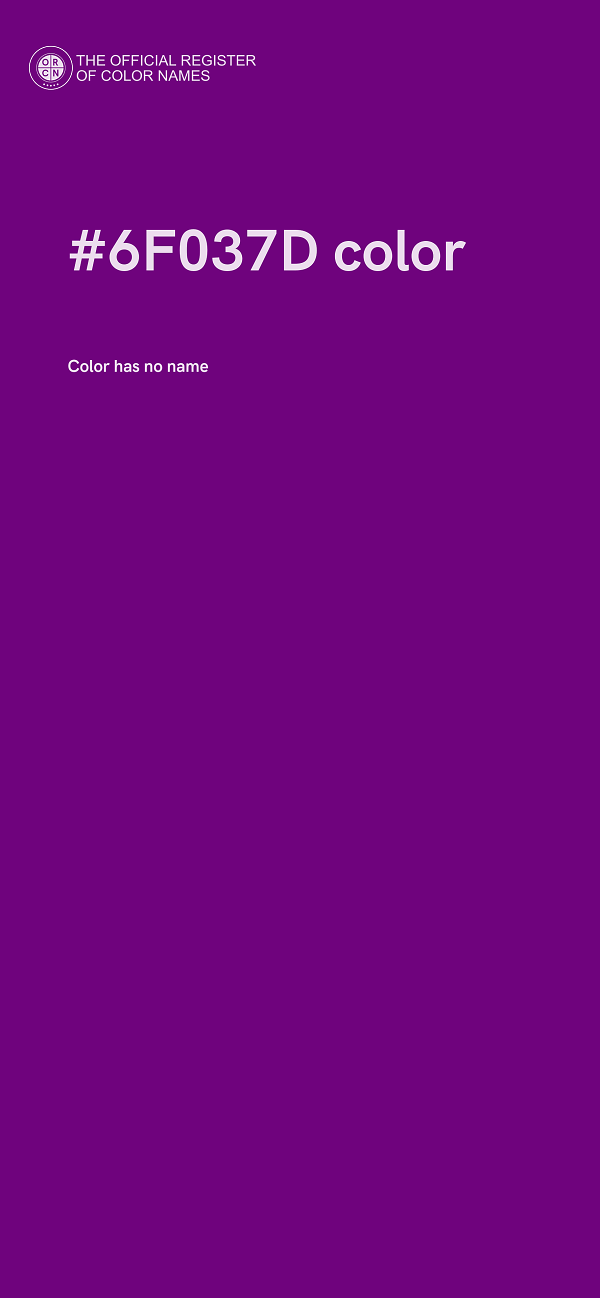 #6F037D color image