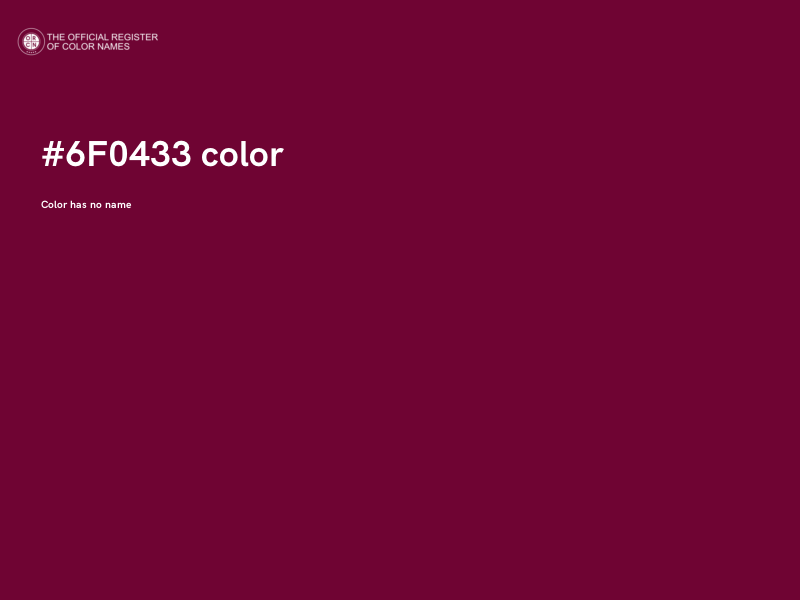 #6F0433 color image