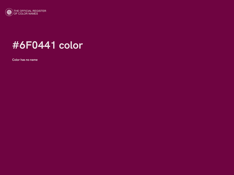 #6F0441 color image
