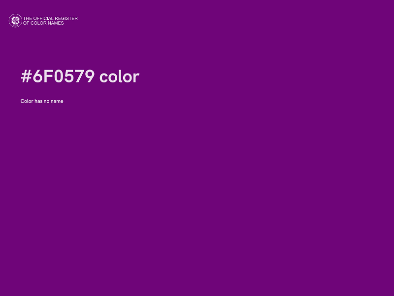 #6F0579 color image