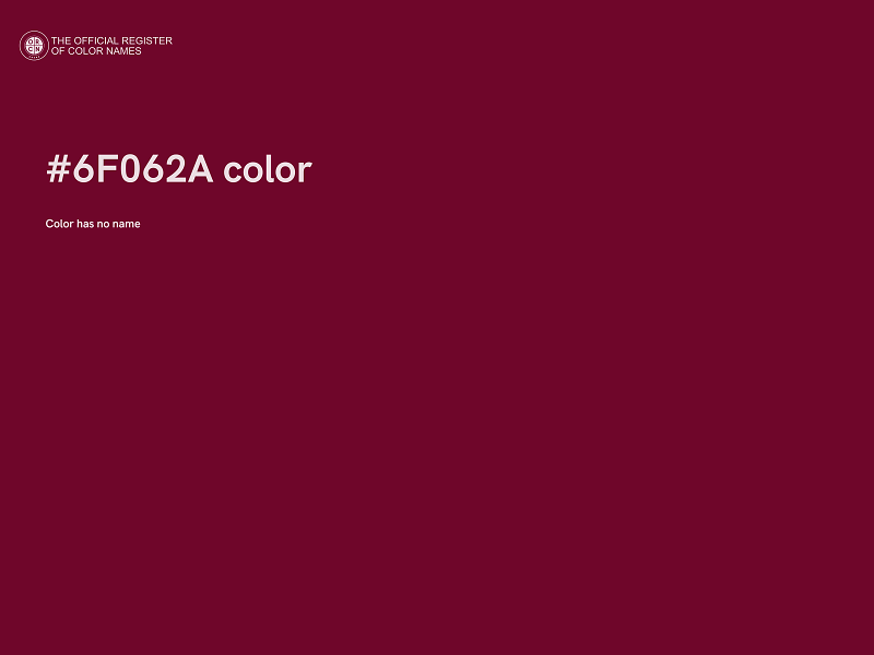 #6F062A color image