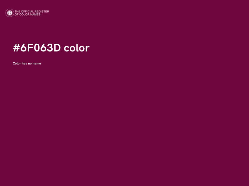 #6F063D color image