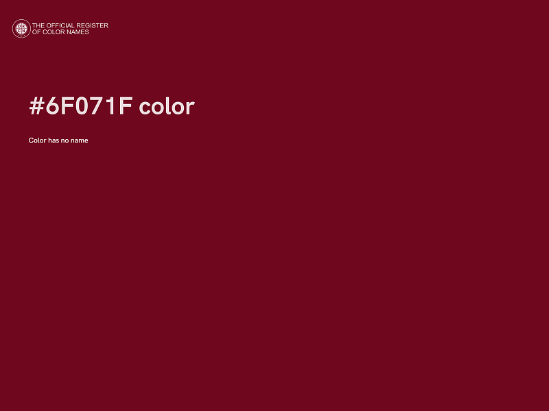 #6F071F color image