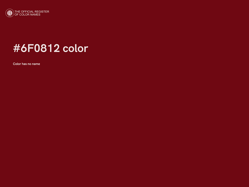 #6F0812 color image