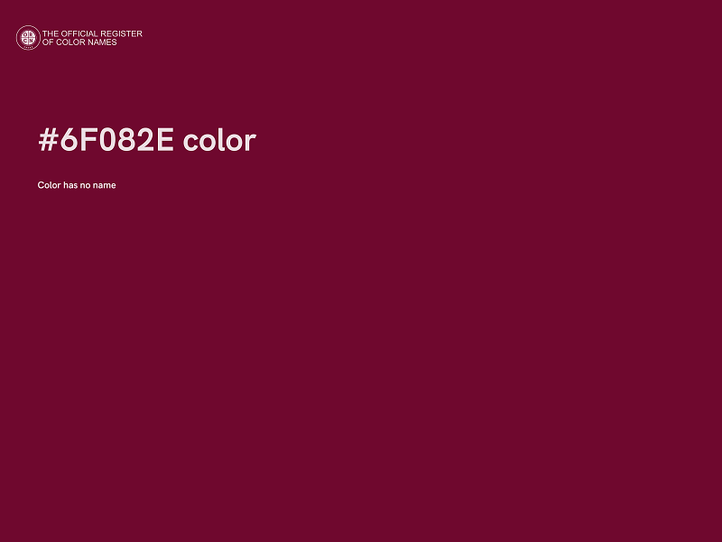 #6F082E color image